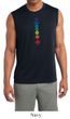 Mens Yoga Shirt Floral Chakras Sleeveless Moisture Wicking Tee T-Shirt
