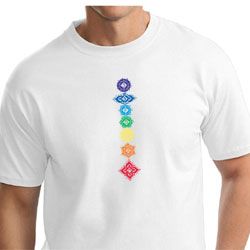 Mens Yoga Shirt Floral Chakras Tall Tee T-Shirt
