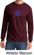 Mens Yoga Shirt Floral Sahasrara Long Sleeve Tee T-Shirt