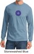 Mens Yoga Shirt Floral Sahasrara Long Sleeve Tee T-Shirt