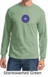 Mens Yoga Shirt Floral Sahasrara Long Sleeve Tee T-Shirt