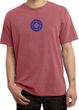 Mens Yoga Shirt Floral Sahasrara Pigment Dyed Tee T-Shirt
