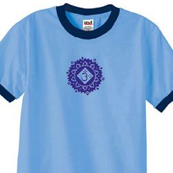 Mens Yoga Shirt Floral Sahasrara Ringer Tee T-Shirt