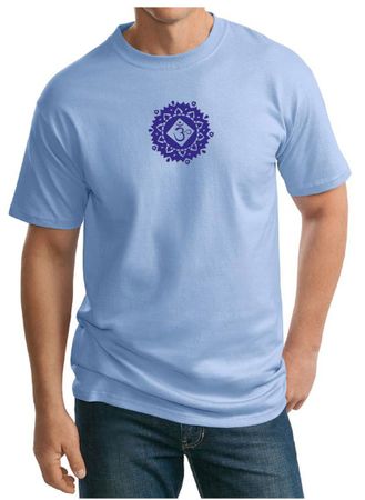 Mens Yoga Shirt Floral Sahasrara Tall Tee T-Shirt