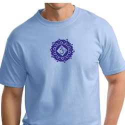 Mens Yoga Shirt Floral Sahasrara Tall Tee T-Shirt