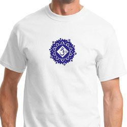 Mens Yoga Shirt Floral Sahasrara Tee T-Shirt
