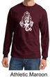 Mens Yoga Shirt Ganesha Head Long Sleeve Tee T-Shirt