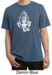 Mens Yoga Shirt Ganesha Head Pigment Dyed Tee T-Shirt
