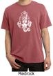 Mens Yoga Shirt Ganesha Head Pigment Dyed Tee T-Shirt