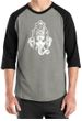 Mens Yoga Shirt Ganesha Head Raglan Tee T-Shirt