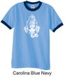 Mens Yoga Shirt Ganesha Head Ringer Tee T-Shirt