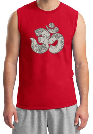 Mens Yoga Shirt Ganesha OM Muscle Tee T-Shirt