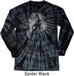 Mens Yoga Shirt Ganesha Profile Long Sleeve Tie Dye Tee T-shirt