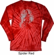 Mens Yoga Shirt Ganesha Profile Long Sleeve Tie Dye Tee T-shirt