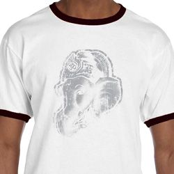 Mens Yoga Shirt Ganesha Profile Ringer Tee T-Shirt Mens Yoga Shirt Ganesha Profile Ringer Tee T-Shirt