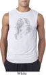 Mens Yoga Shirt Ganesha Profile Sleeveless Tee T-Shirt