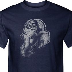 Mens Yoga Shirt Ganesha Profile Tall Tee T-Shirt Mens Yoga Shirt Ganesha Profile Tall Tee T-Shirt