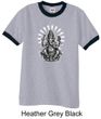 Mens Yoga Shirt Ganesha Ringer Tee T-Shirt