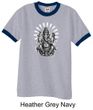 Mens Yoga Shirt Ganesha Ringer Tee T-Shirt