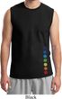 Mens Yoga Shirt Glowing Chakras Bottom Print Muscle Tee T-Shirt
