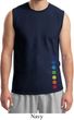 Mens Yoga Shirt Glowing Chakras Bottom Print Muscle Tee T-Shirt