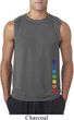 Mens Yoga Shirt Glowing Chakras Bottom Print Sleeveless Tee T-Shirt