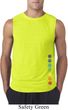 Mens Yoga Shirt Glowing Chakras Bottom Print Sleeveless Tee T-Shirt