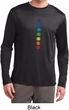 Mens Yoga Shirt Glowing Chakras Dry Wicking Long Sleeve T-Shirt