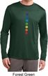 Mens Yoga Shirt Glowing Chakras Dry Wicking Long Sleeve T-Shirt