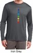 Mens Yoga Shirt Glowing Chakras Dry Wicking Long Sleeve T-Shirt