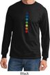 Mens Yoga Shirt Glowing Chakras Long Sleeve Tee T-Shirt