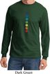 Mens Yoga Shirt Glowing Chakras Long Sleeve Tee T-Shirt