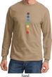 Mens Yoga Shirt Glowing Chakras Long Sleeve Tee T-Shirt