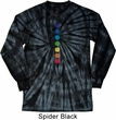 Mens Yoga Shirt Glowing Chakras Long Sleeve Tie Dye Tee T-shirt