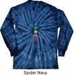 Mens Yoga Shirt Glowing Chakras Long Sleeve Tie Dye Tee T-shirt