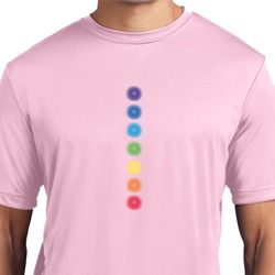 Mens Yoga Shirt Glowing Chakras Moisture Wicking Tee T-Shirt