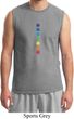 Mens Yoga Shirt Glowing Chakras Muscle Tee T-Shirt