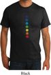 Mens Yoga Shirt Glowing Chakras Organic Tee T-Shirt