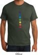 Mens Yoga Shirt Glowing Chakras Organic Tee T-Shirt