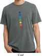 Mens Yoga Shirt Glowing Chakras Pigment Dyed Tee T-Shirt