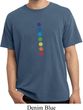 Mens Yoga Shirt Glowing Chakras Pigment Dyed Tee T-Shirt
