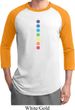 Mens Yoga Shirt Glowing Chakras Raglan Tee T-Shirt