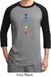 Mens Yoga Shirt Glowing Chakras Raglan Tee T-Shirt