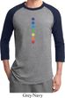 Mens Yoga Shirt Glowing Chakras Raglan Tee T-Shirt