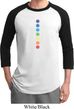 Mens Yoga Shirt Glowing Chakras Raglan Tee T-Shirt