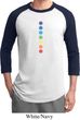Mens Yoga Shirt Glowing Chakras Raglan Tee T-Shirt