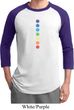 Mens Yoga Shirt Glowing Chakras Raglan Tee T-Shirt