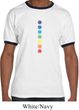 Mens Yoga Shirt Glowing Chakras Ringer Tee T-Shirt
