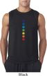 Mens Yoga Shirt Glowing Chakras Sleeveless Tee T-Shirt