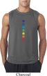 Mens Yoga Shirt Glowing Chakras Sleeveless Tee T-Shirt